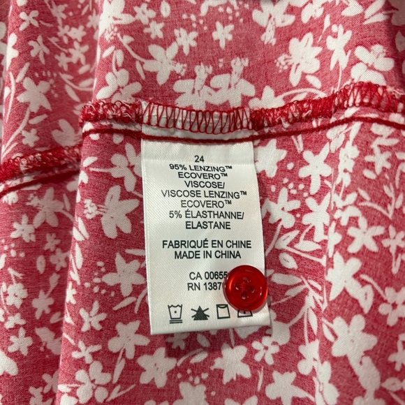 NWOT, Penningtons, Plus-Size Floral Maxi Dress, 24W, Red & White - Picture 8 of 10